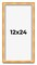 Panoramic Minimalist Shadow Box Brown Picture Frame - UV Acrylic, Backing, Hanging Hardware